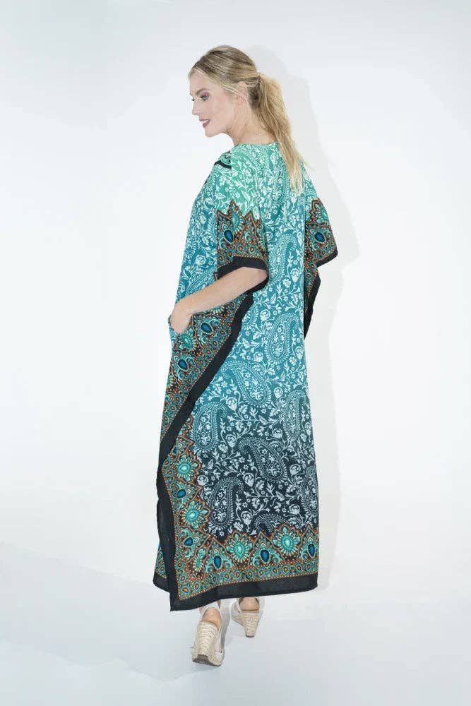 Women Long Kaftan Summer Caftan Dress, 4 Colors S-3XL, 101