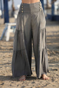 Wide-Leg Pants palazzo boho feel good Pull on Elastic waist