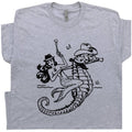 Mermaid Shirt Cool Seahorse T Shirt Vintage Western Theme