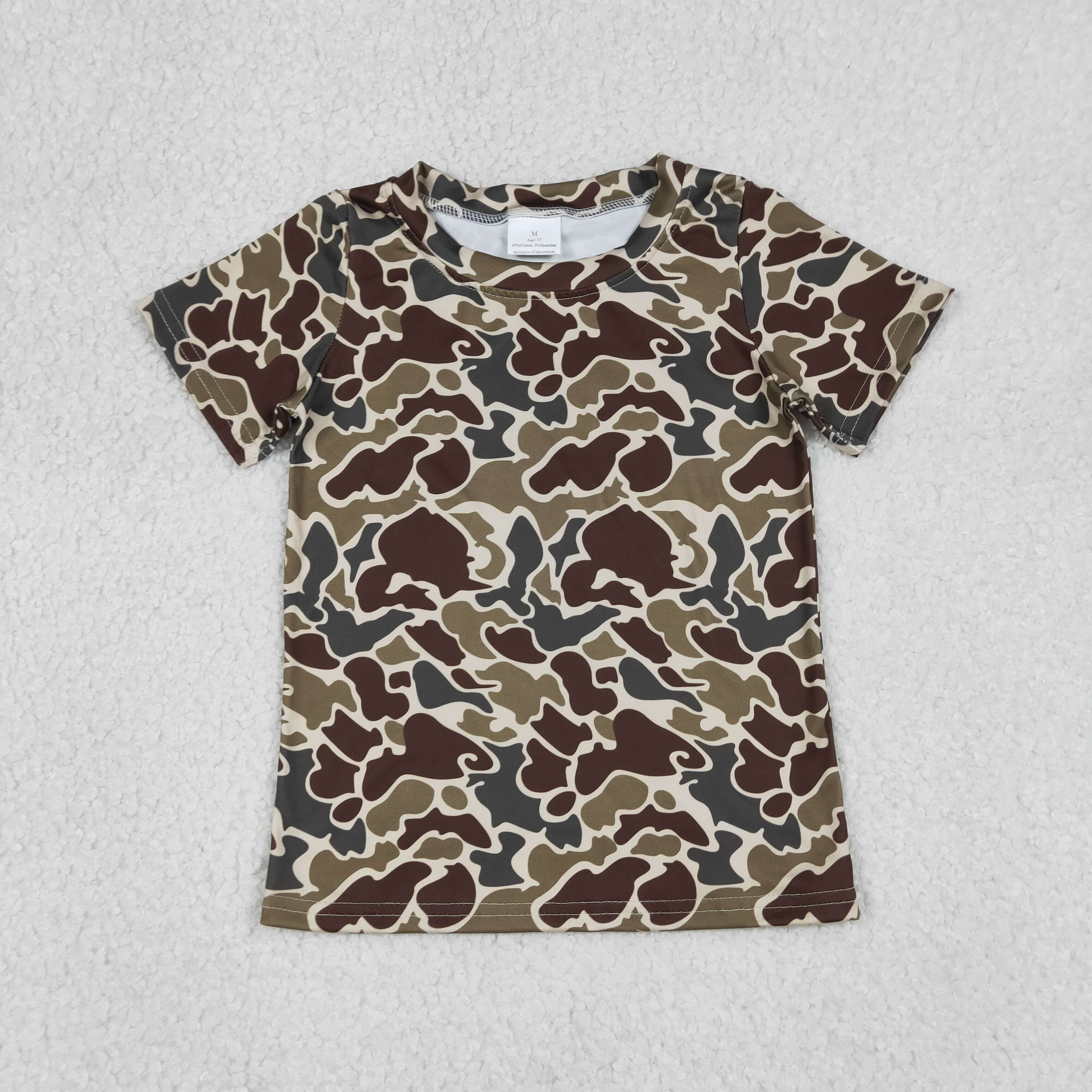 Baby Little Boys Camouflage Short Sleeve Tee Shirts Tops