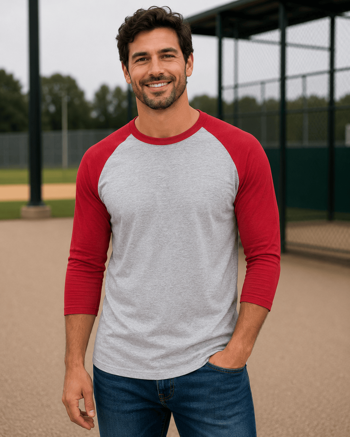 Adult 3/4 Sleeve Raglan Baseball Tee | 35+ Colors
