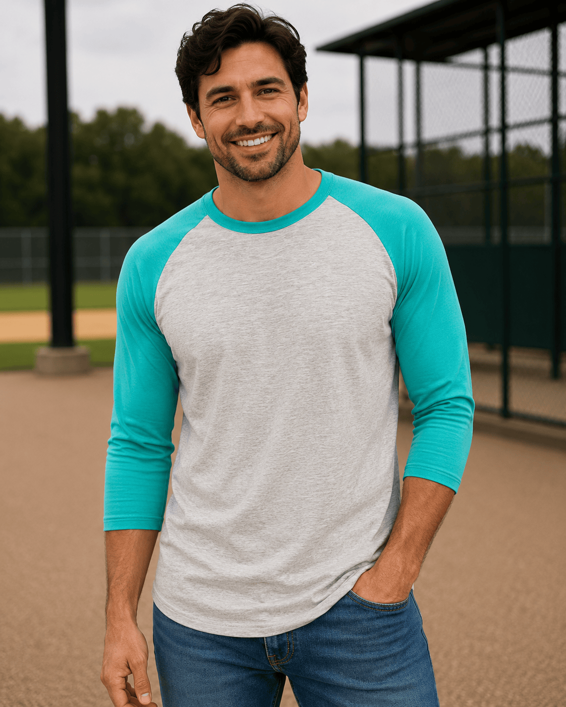 Adult 3/4 Sleeve Raglan Baseball Tee | 35+ Colors