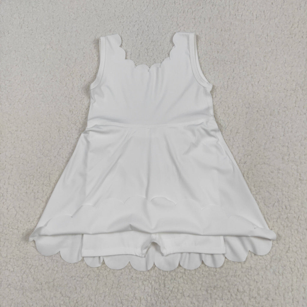 Sibling Baby Girls Sleeveless Activity Wear Yoga Ruffle Knee Length Dresses
