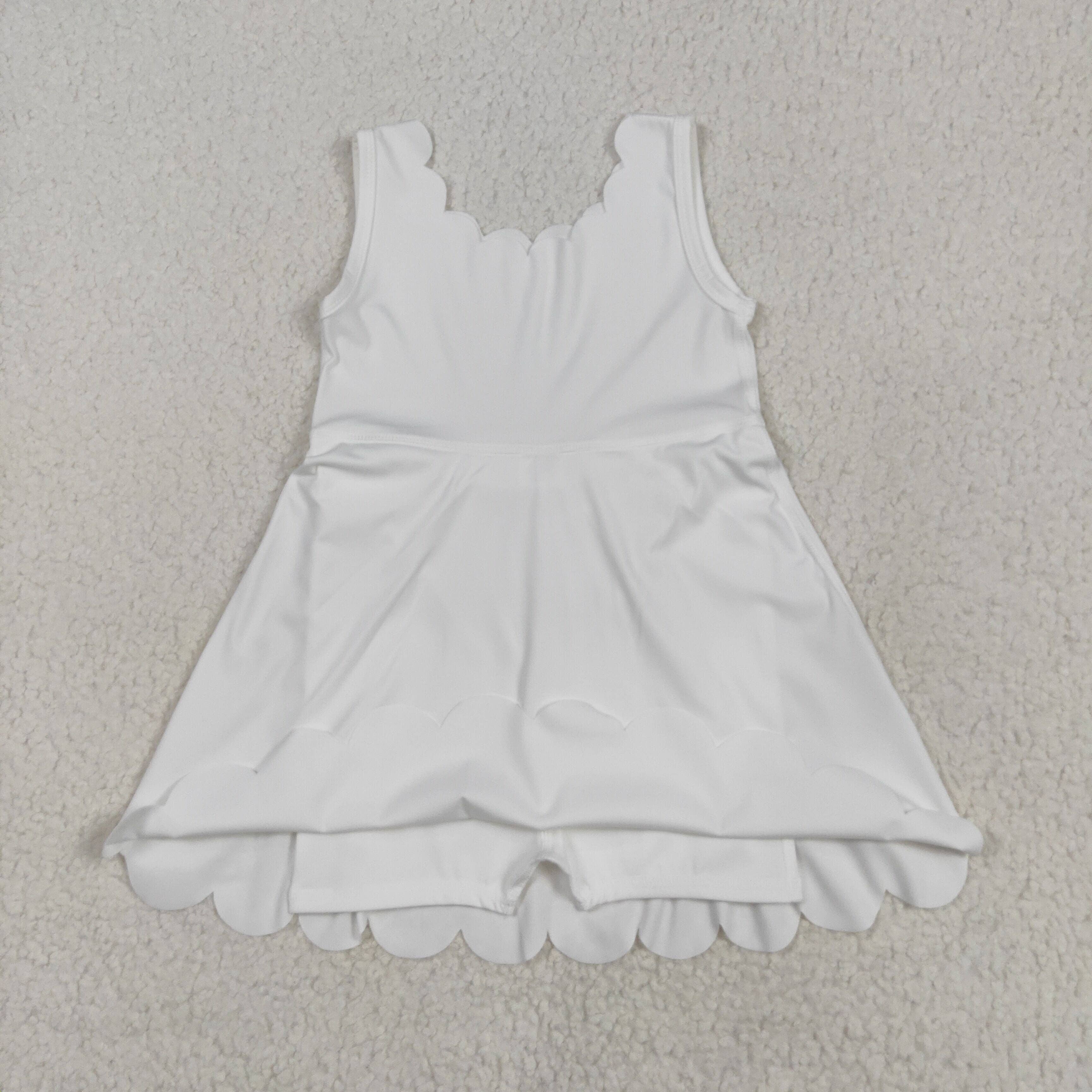 Sibling Baby Girls Sleeveless Activity Wear Yoga Ruffle Knee Length Dresses