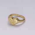 Gold Fuck Off Ring, Heart Shaped Signet, Fuckoff rings oval signet ring gold rings for women U-132