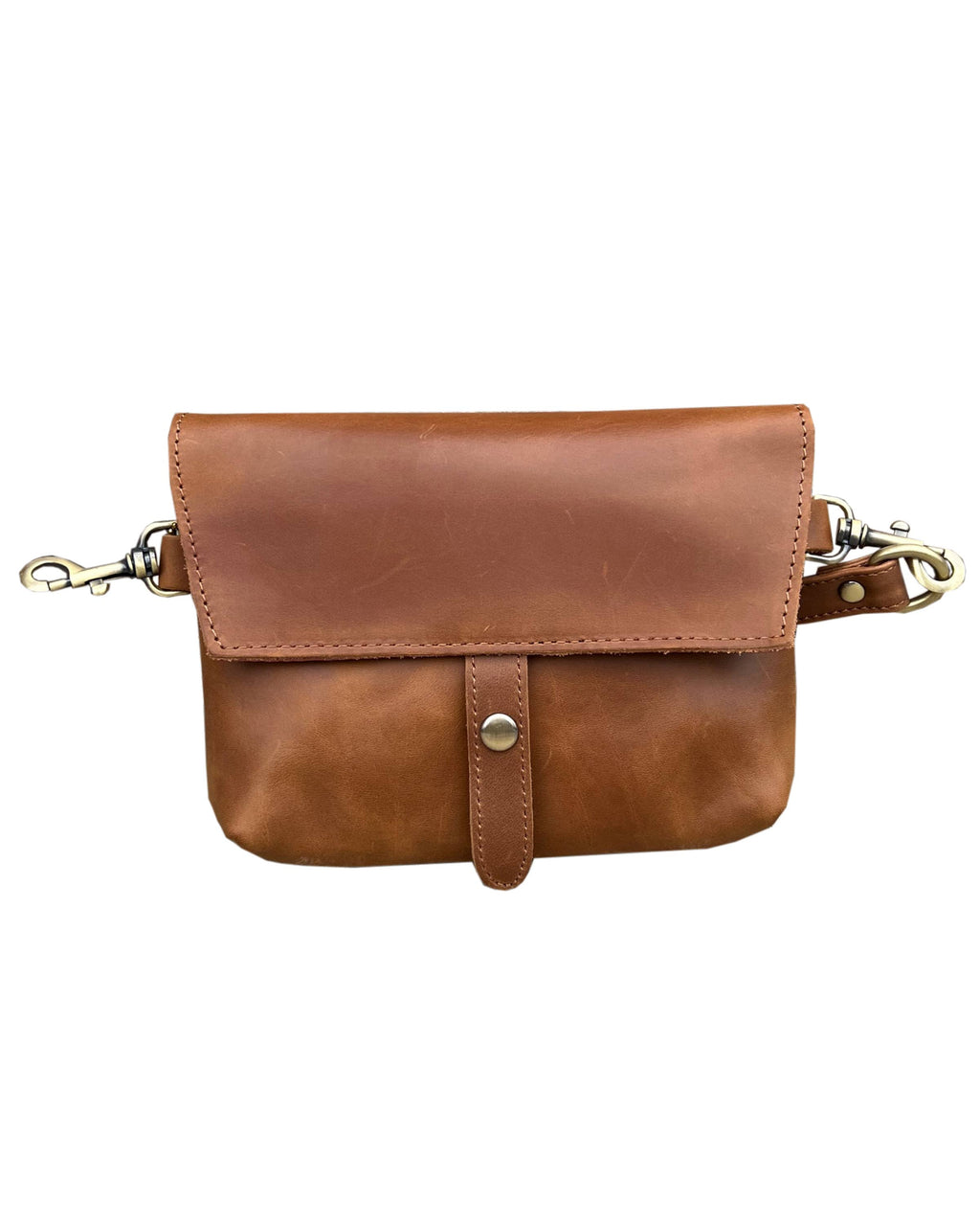 W022S crazy horse genuine leather crossbody