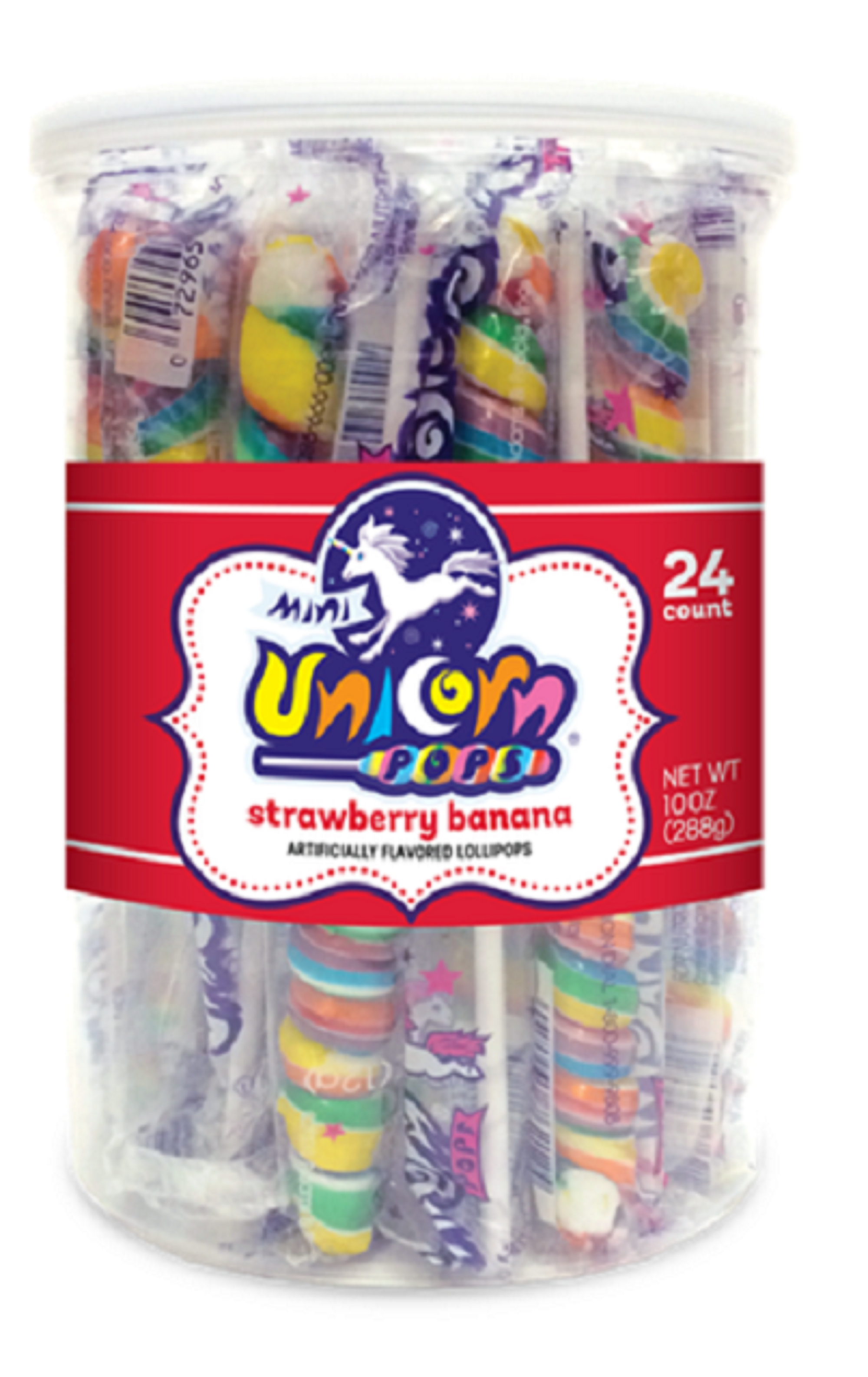 Unicorn Pop Mini Rainbow Lollipop - 24 Ct. Jar