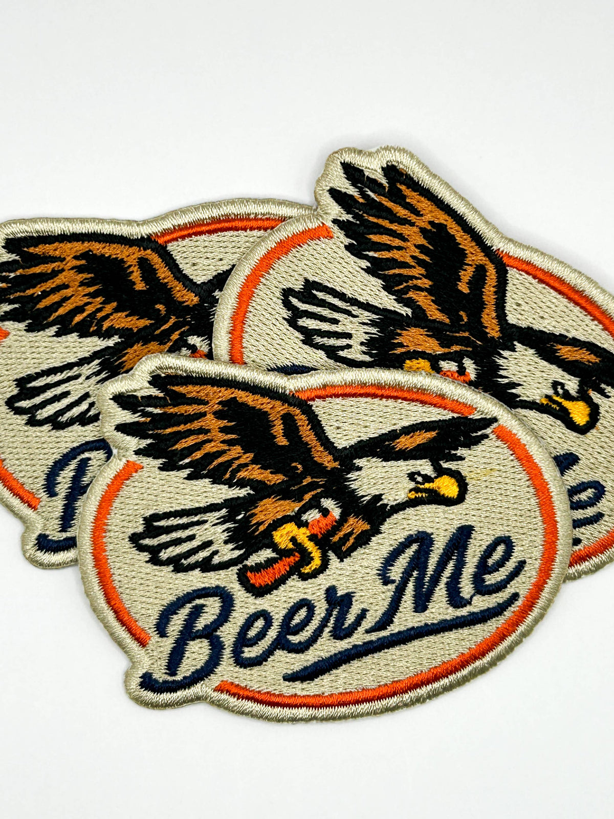 Beer Me Eagle Patch Embroidered Iron-On Patch for Hats