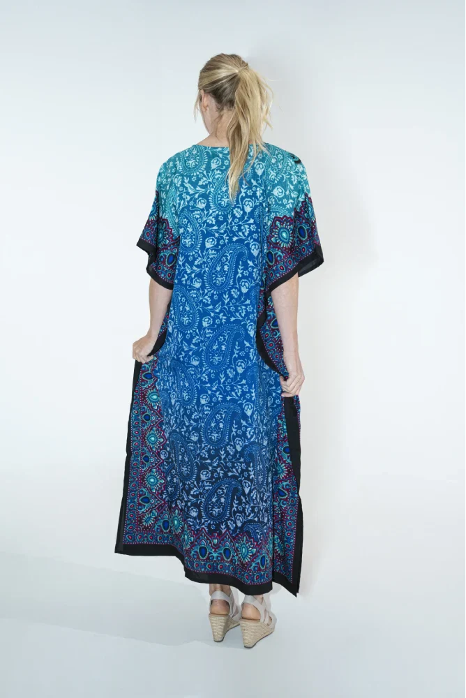 Women Long Kaftan Summer Caftan Dress, 4 Colors S-3XL, 101
