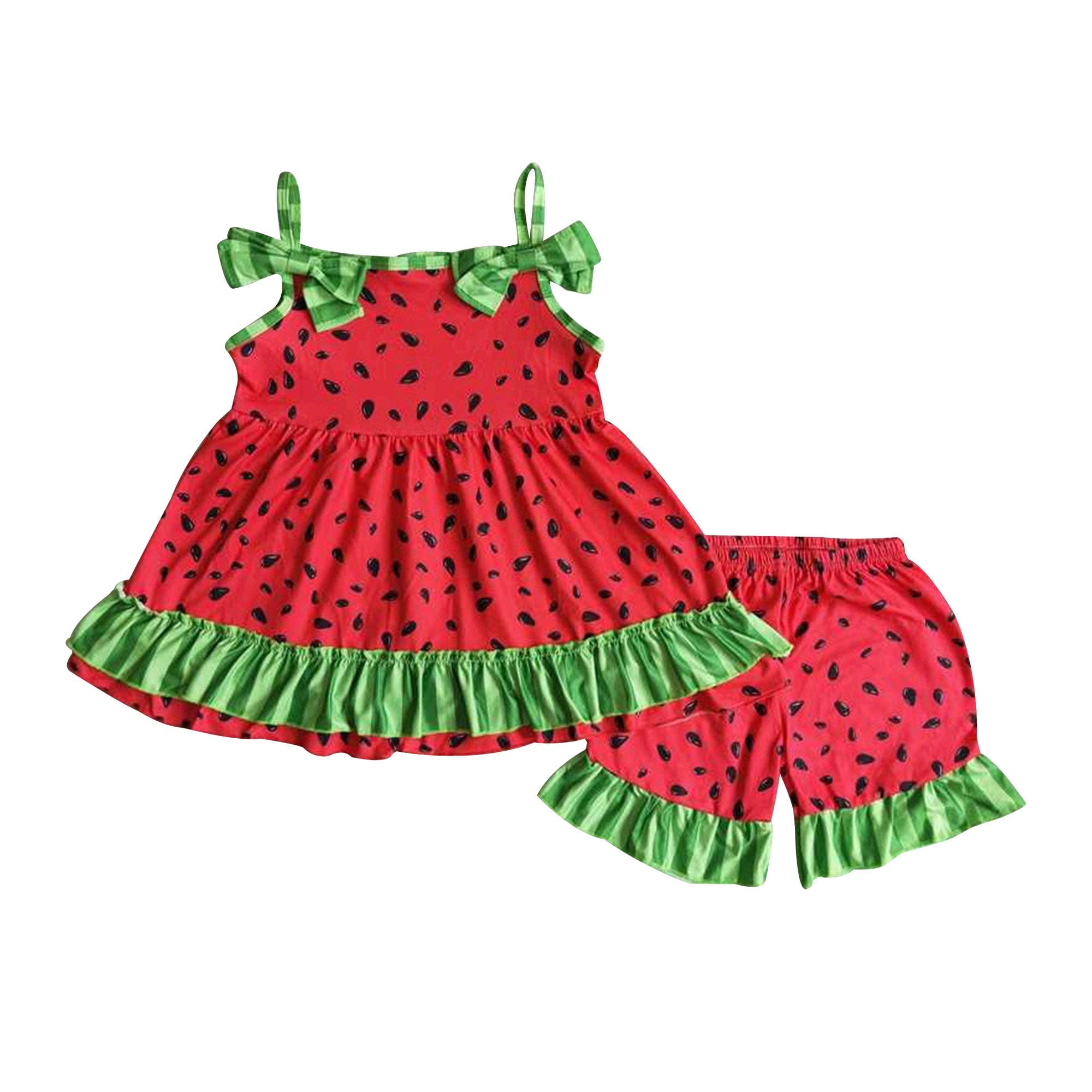 Watermelon seeds shorts sets