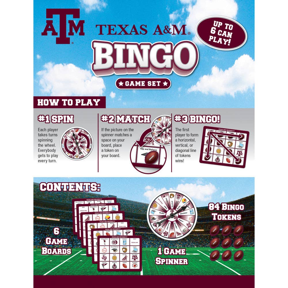 Texas A&M Aggies NCAA Bingo Game
