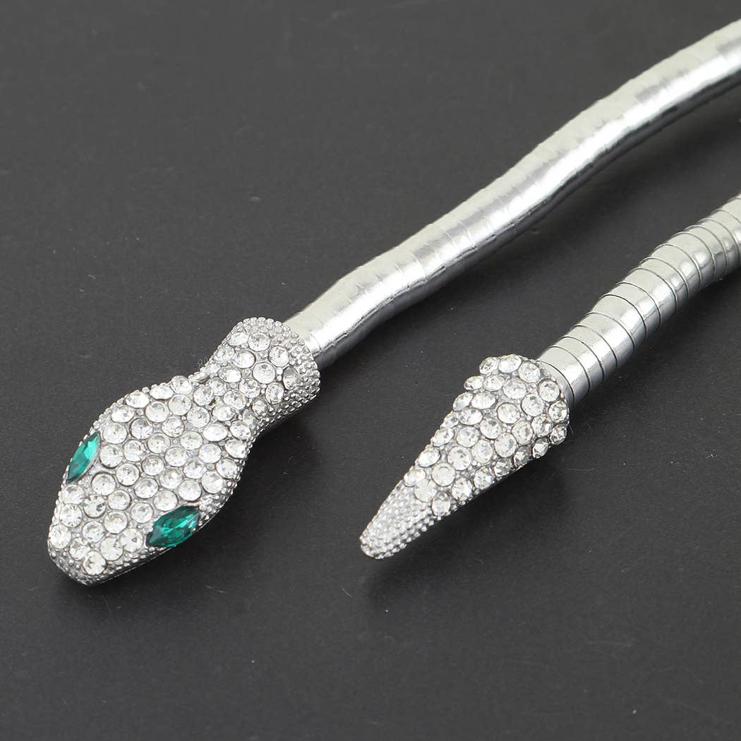 Jeweled Snake Wrap Necklace