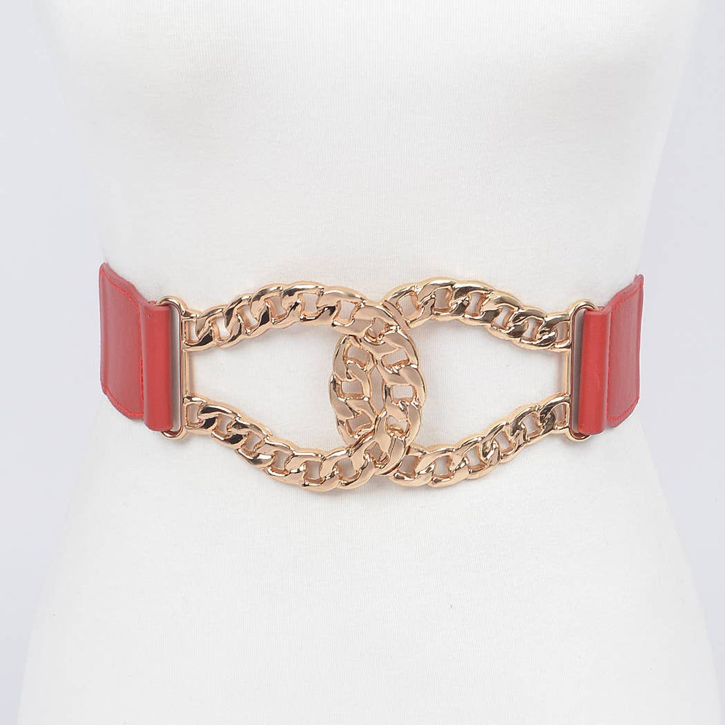 Chain Buckle Stretch Belt
