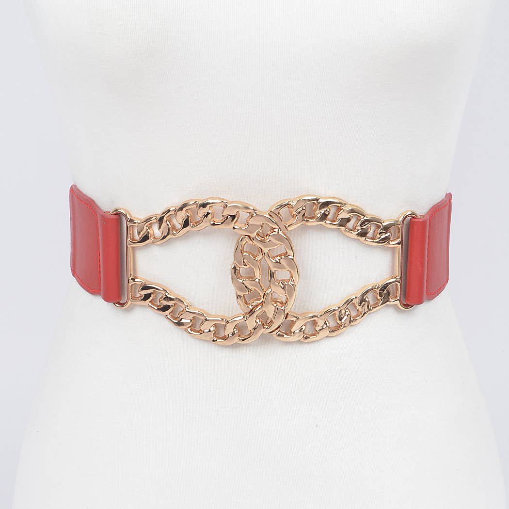Chain Buckle Stretch Belt