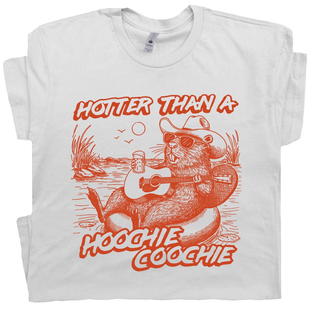 Beaver Shirt Hotter Than a Hoochie Coochie Lake Beach Theme