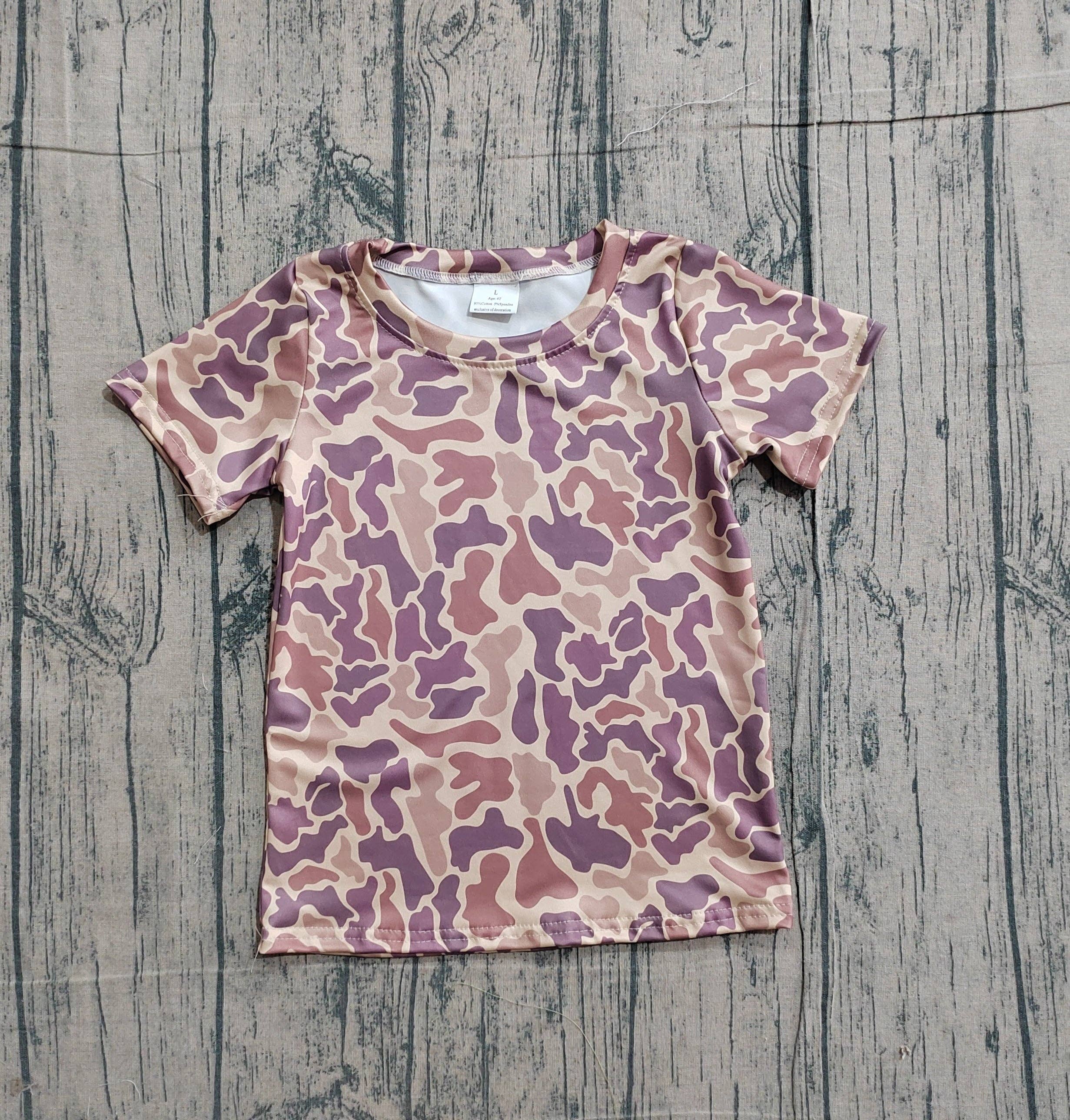Baby Boys Short Sleeve Southern Khaki Camo T-shirts Top