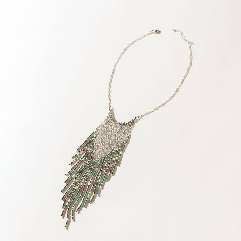 Northern Lights Necklace in Frosted Silver