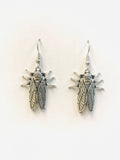 Silver Cicada Earrings