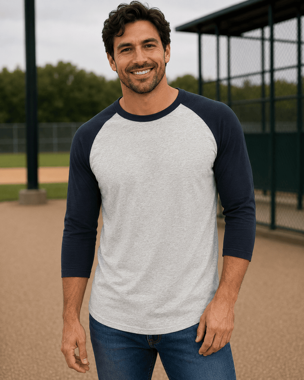Adult 3/4 Sleeve Raglan Baseball Tee | 35+ Colors