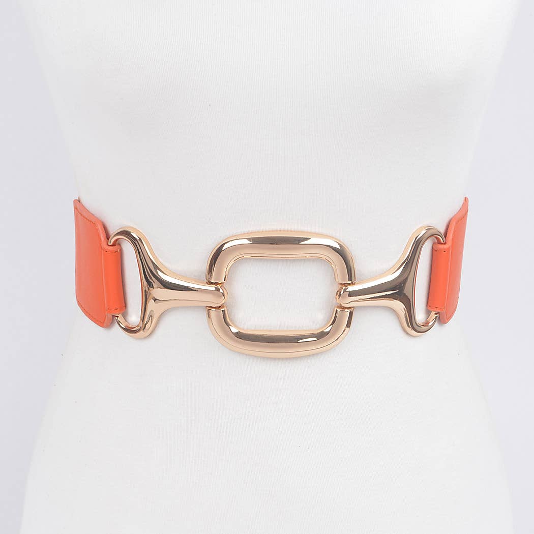 Metal Buckle Stretch Waist Belt