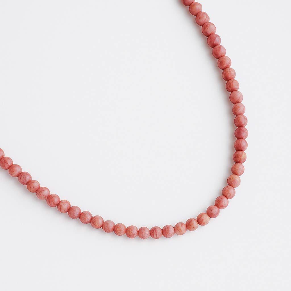 Natural Stone Beads Single Strand Necklace