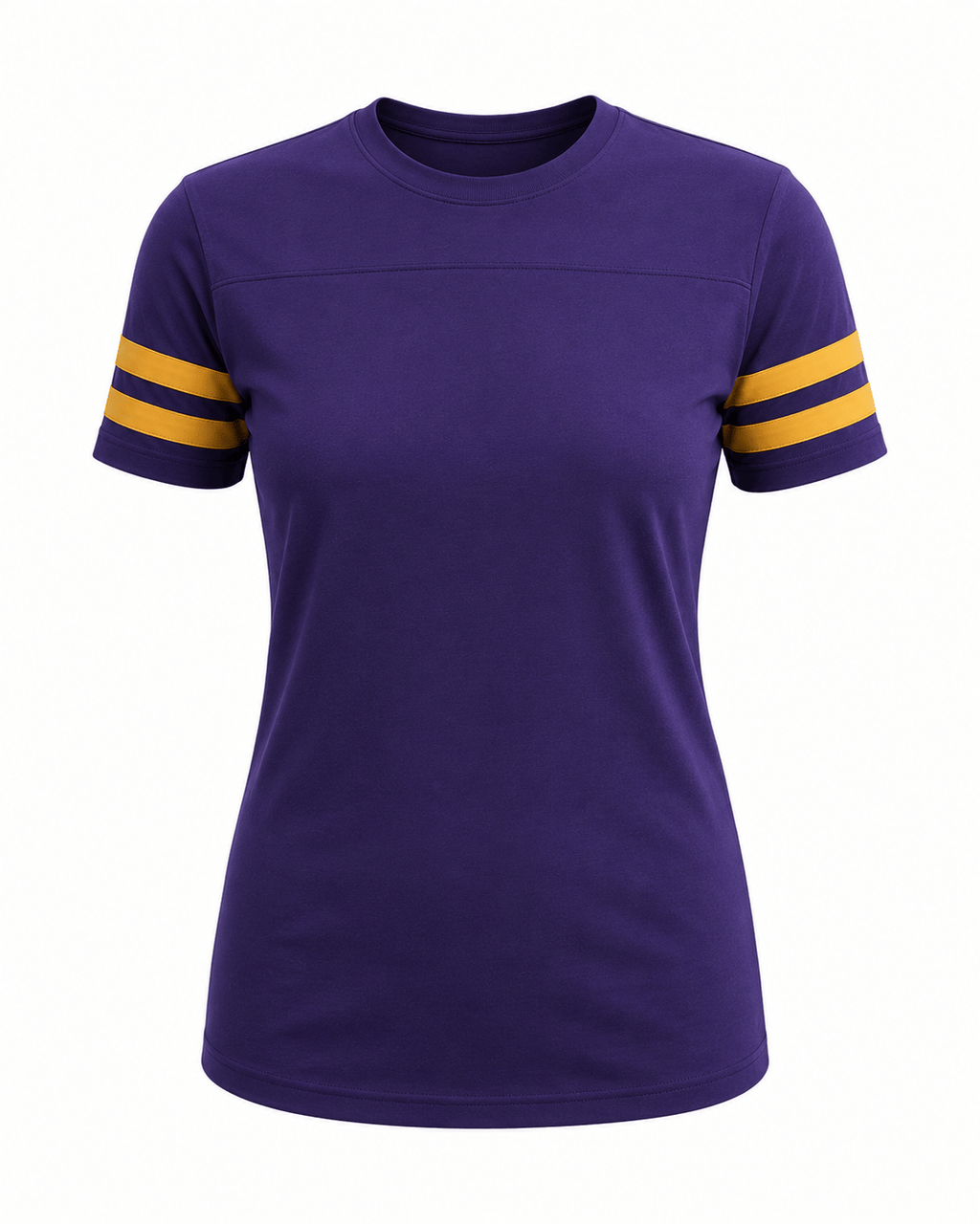 2 Stripes Jersey T-Shirt - Purple and Gold