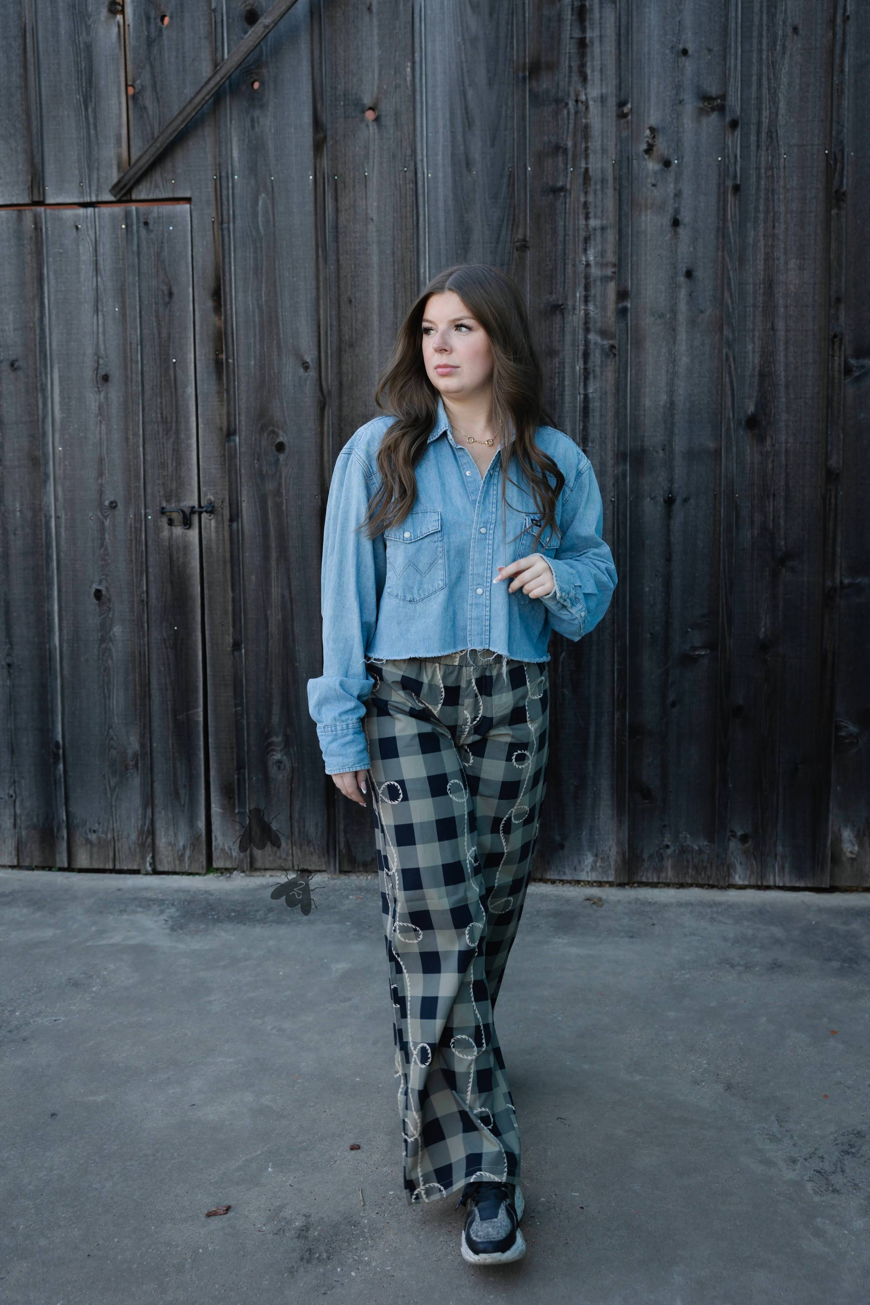 OFF THA TRACK *ROPEY GINGHAM