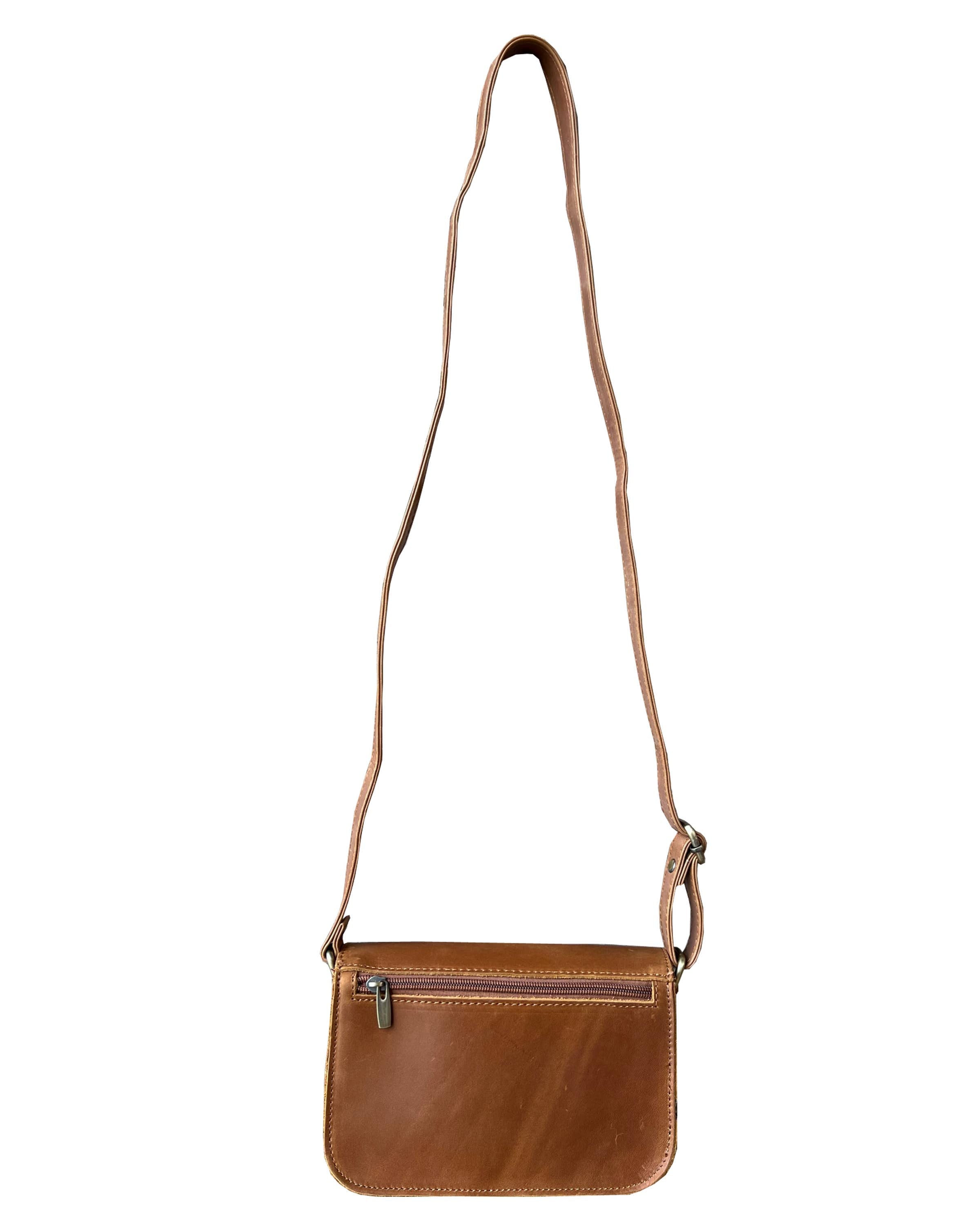 W025 crazy horse genuine leather crossbody