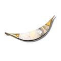 Abalone Banana Crescent Focal Pendant for Bohemian Jewelry