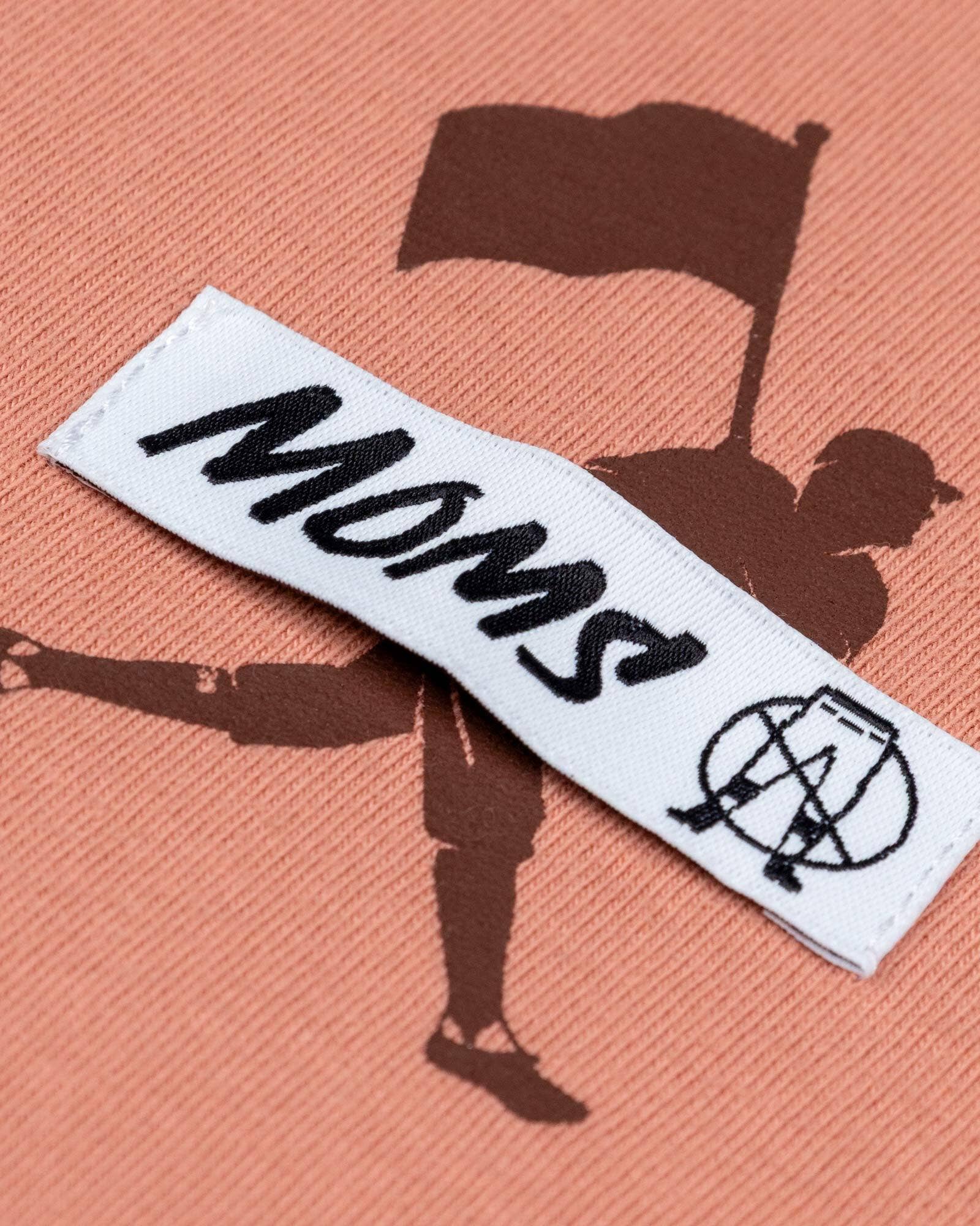 Moms Against White Baseball Pants Women's Relaxed Fit Resin Washed T-Shirt - Dusty Rose