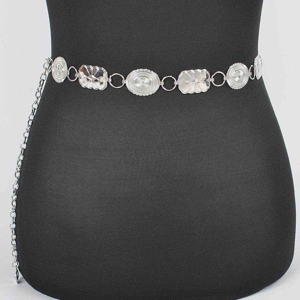 Western Style Metal Chain Belt