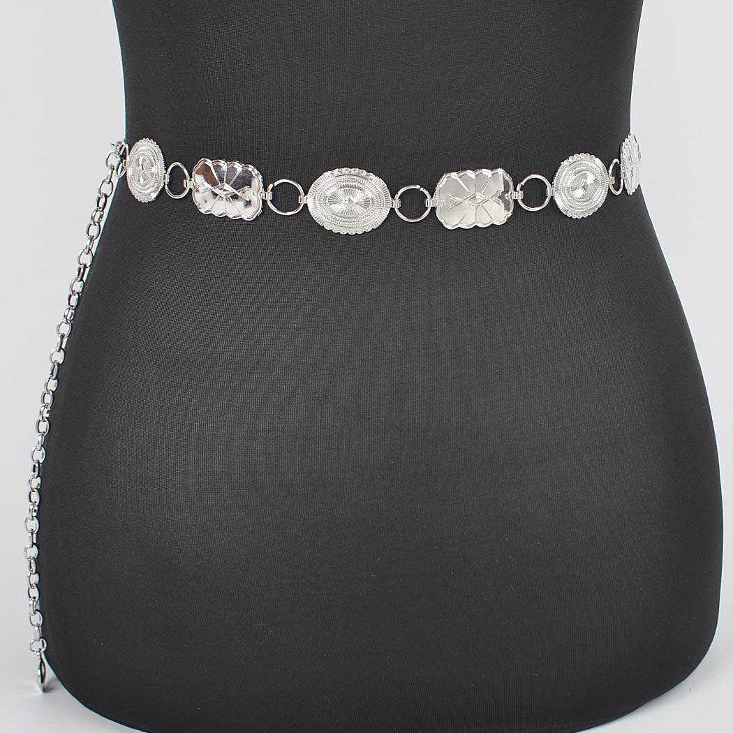 Western Style Metal Chain Belt