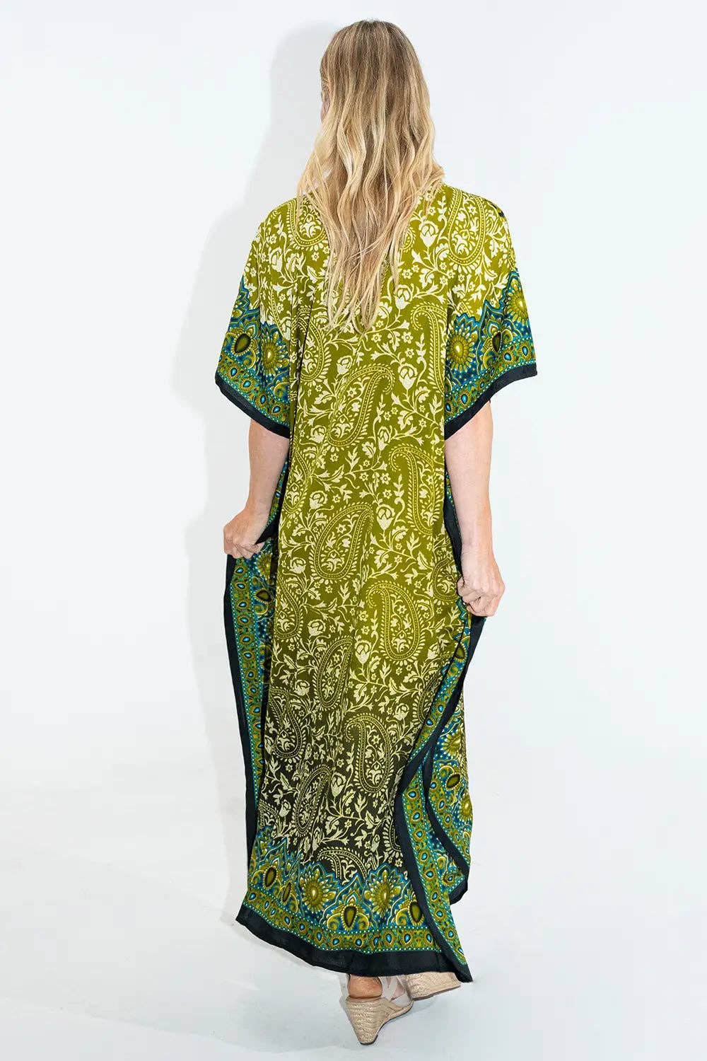 Women Long Kaftan Summer Caftan Dress, 4 Colors S-3XL, 101