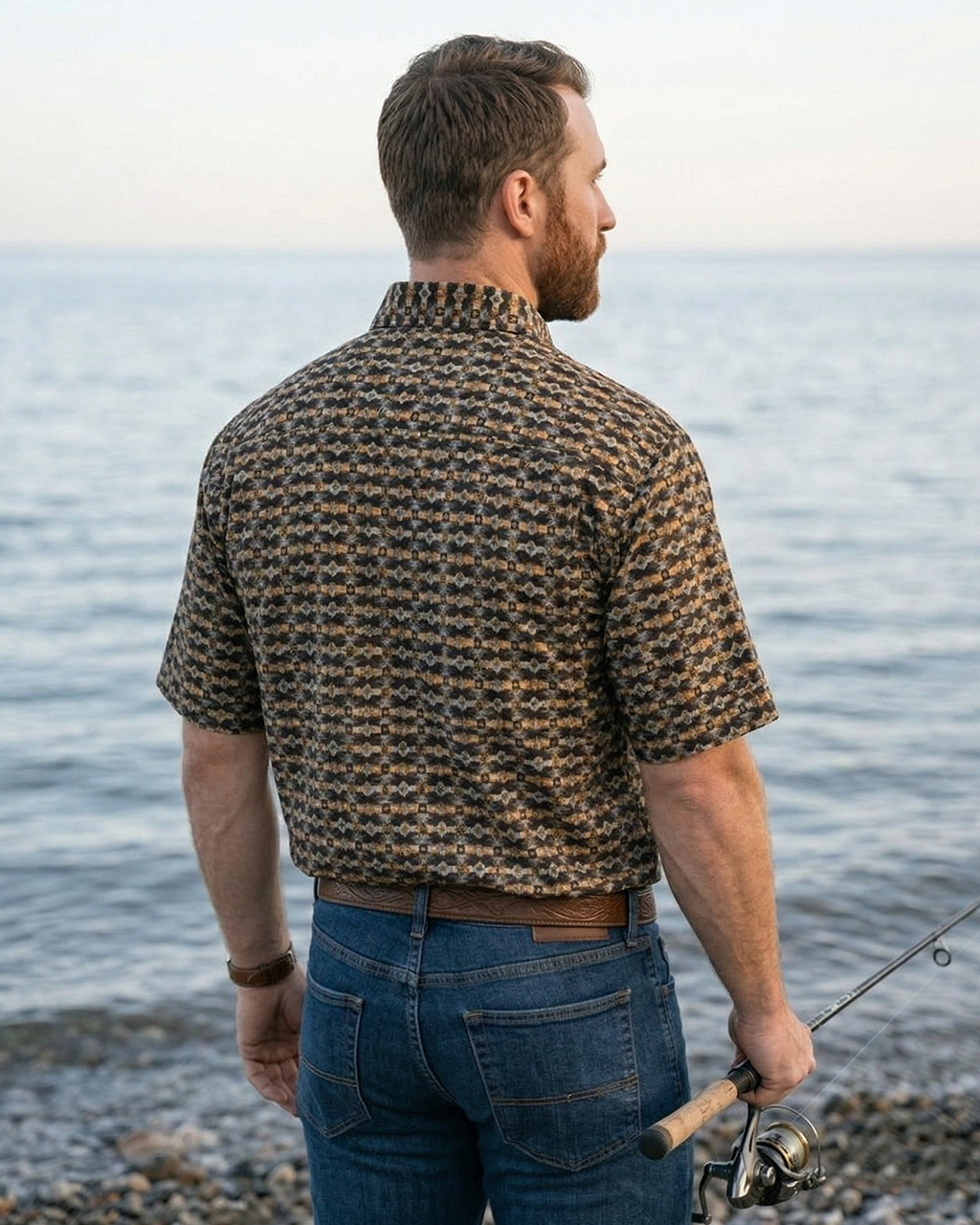 Men's Western Fishing shirts with Snaps.M-F-4