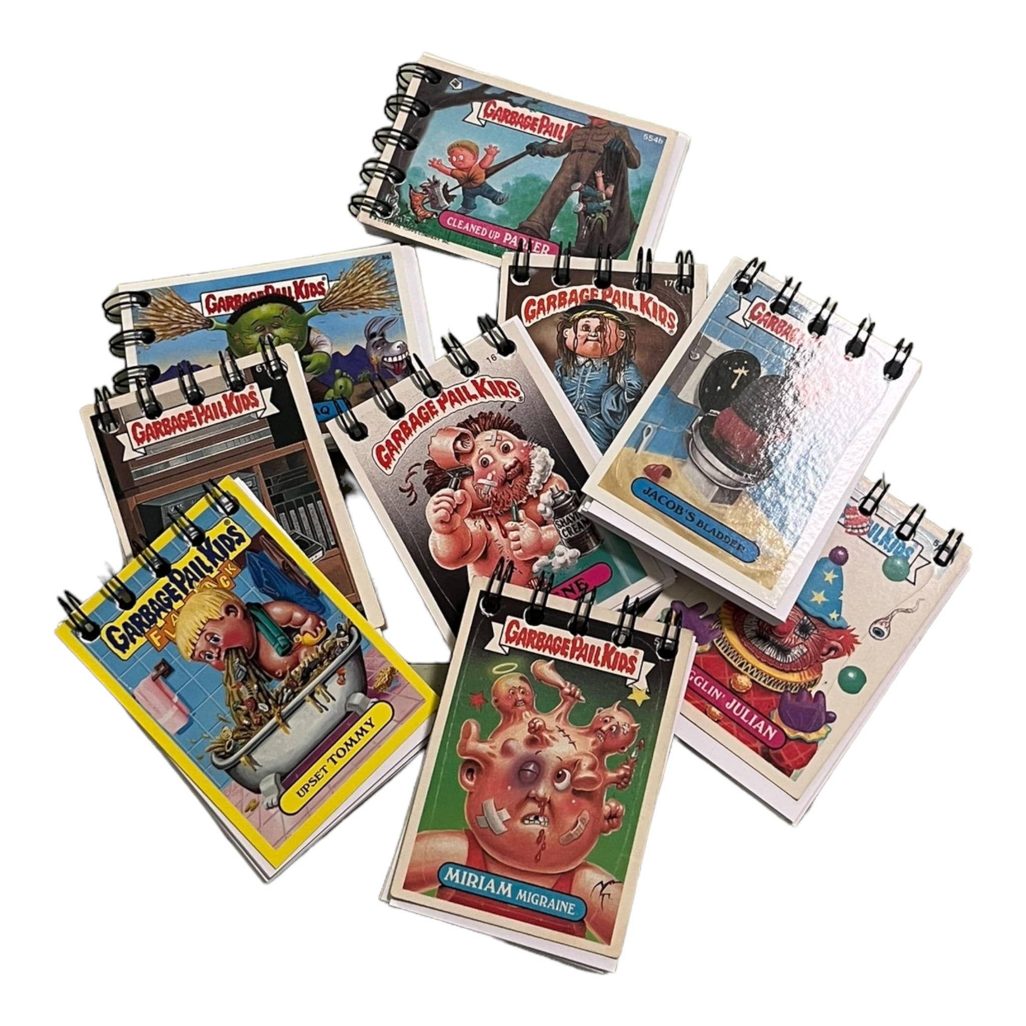 Lot of 10 Garbage Pail Kid Mini journals: upcycled from card