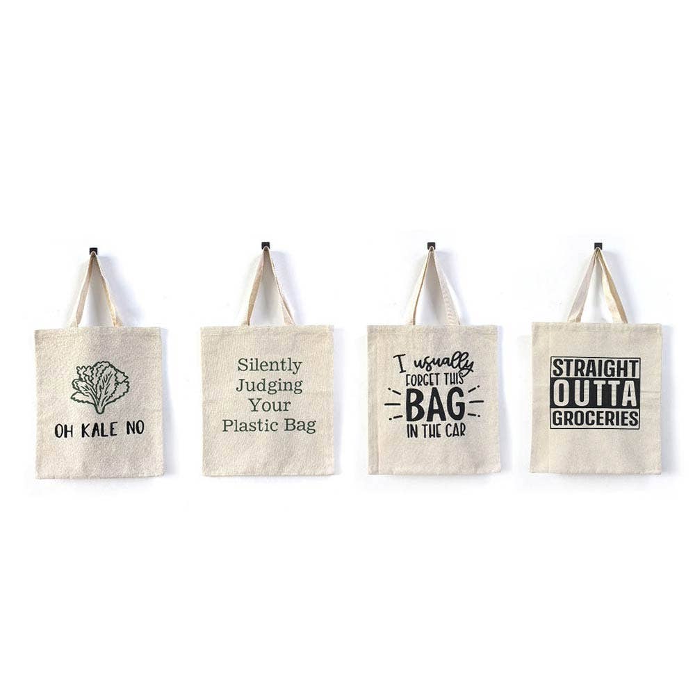 Silently Judging Your Plastic Bag Message Print Shoulder Tote Bag