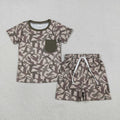 Baby Boys Mallard Ducks Shirt Elastic Shorts Summer Sets