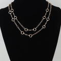 Double Horseshoe Chain Drop Necklace