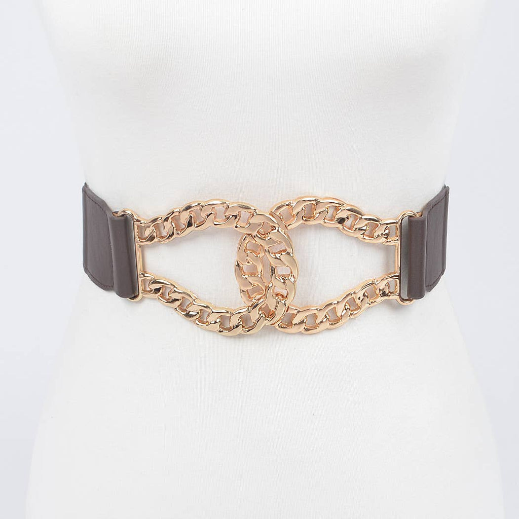 Chain Buckle Stretch Belt