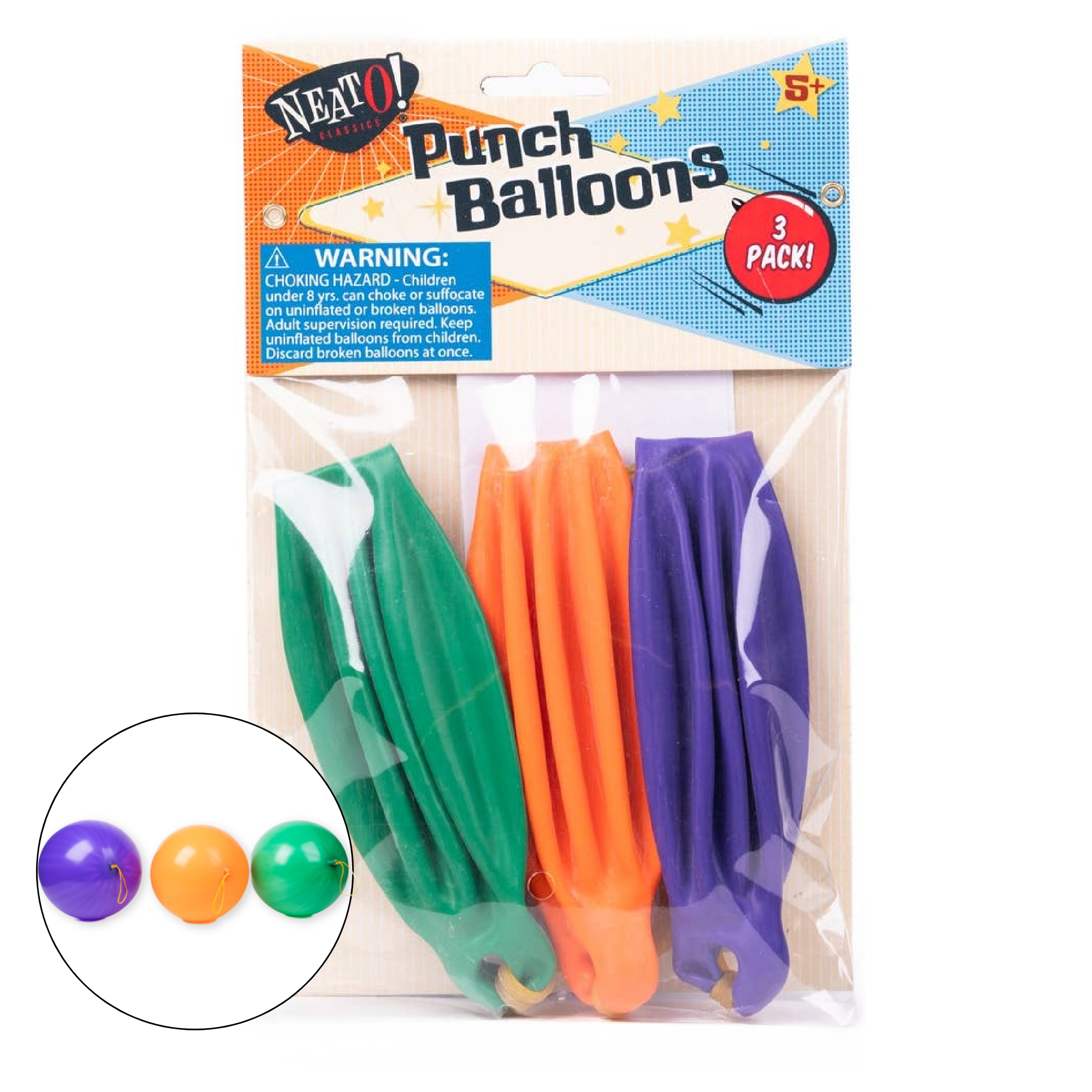 Neato! Punch Balloons- Retro Classic, vintage toys