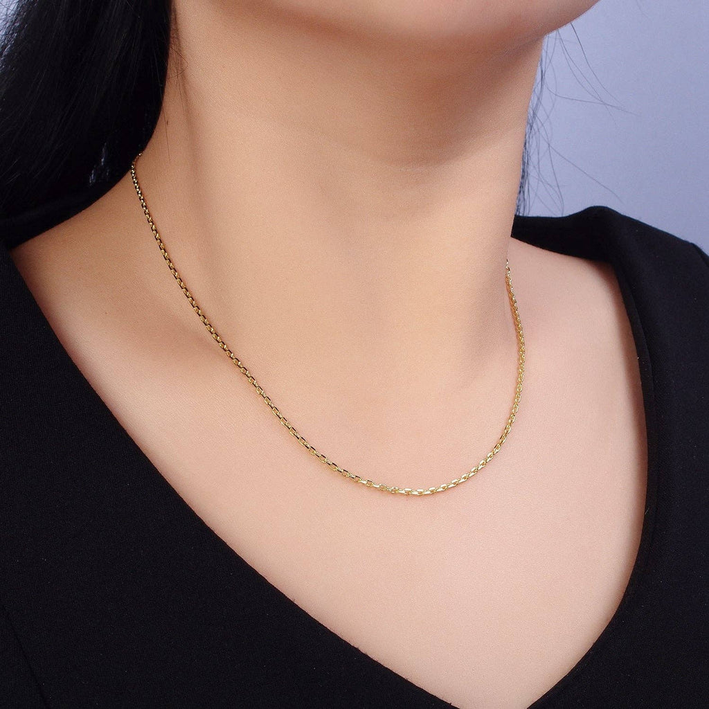 BLOWOUT 17.5"/20" Gold Plated 1.8mm Cable Chain Necklace