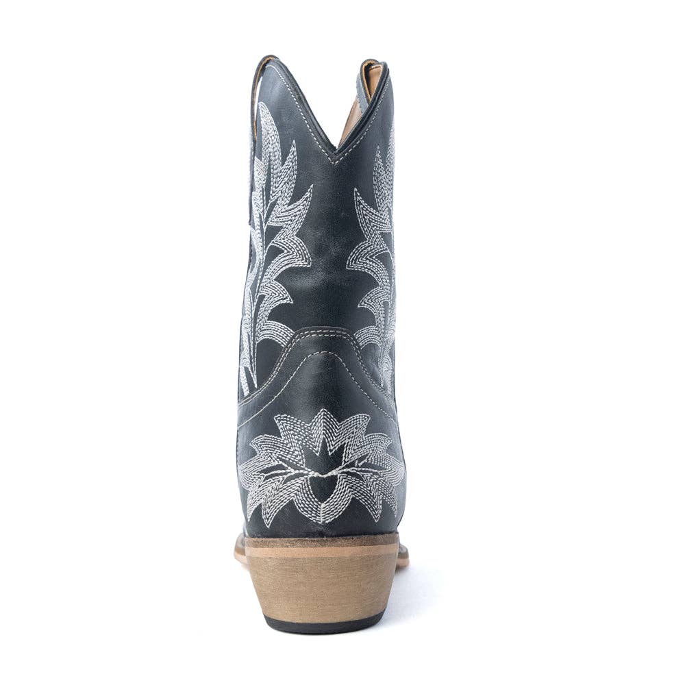 Desert Pearl Ankle Boots in Coal Black