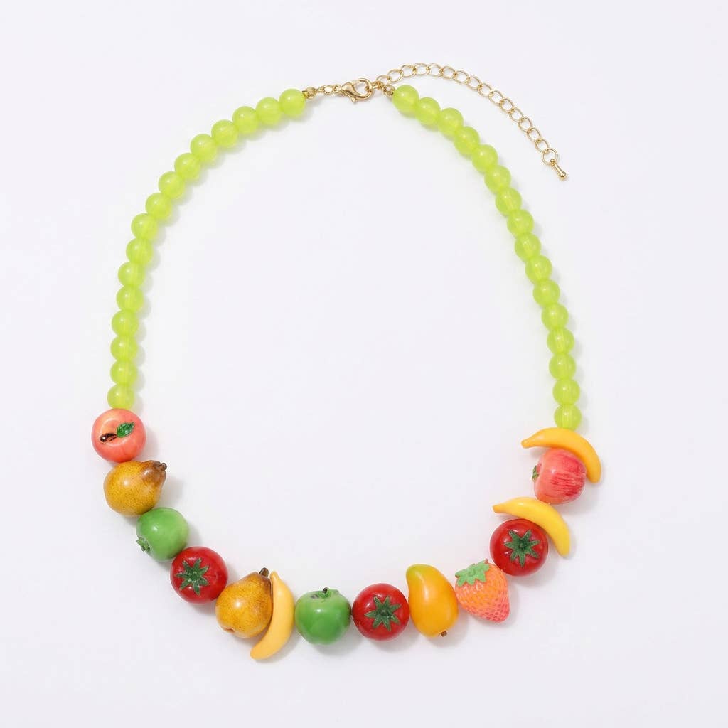 Fruit Statement Beaded Necklace Bracelet