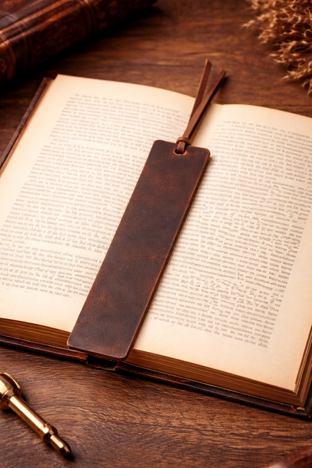 Leather Bookmark, Genuine Leather Personalized Bookmark