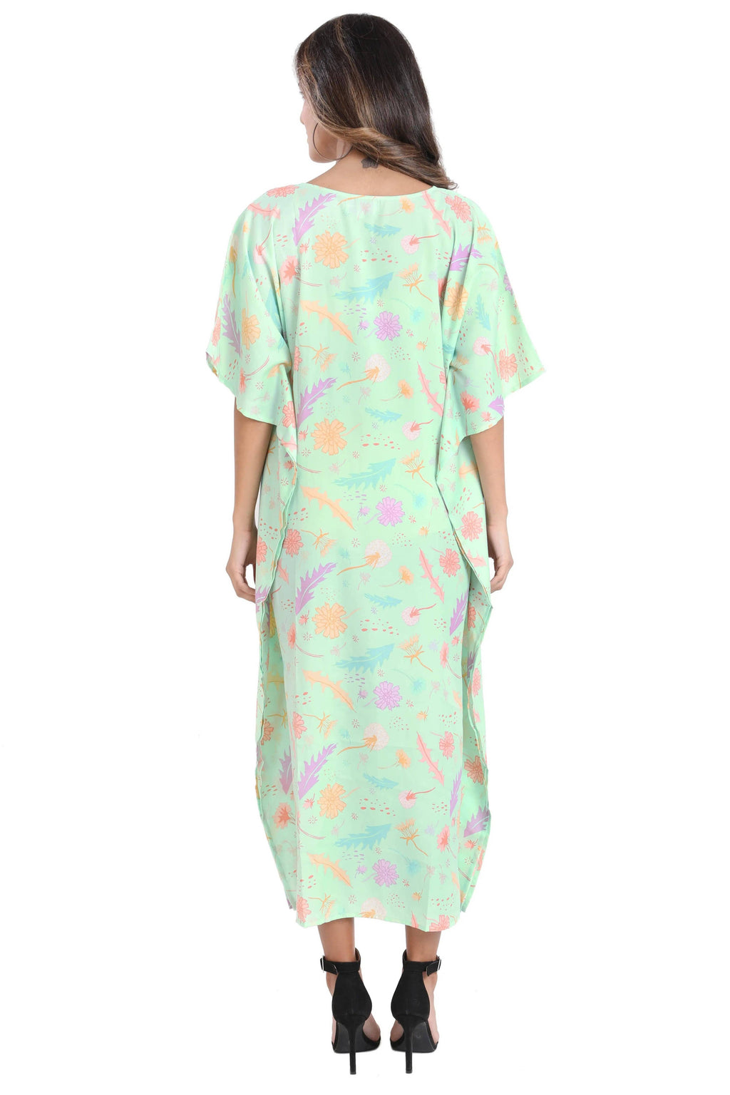 Women Long Kaftan Summer Caftan Dress, 5 Colors S-3XL, 154