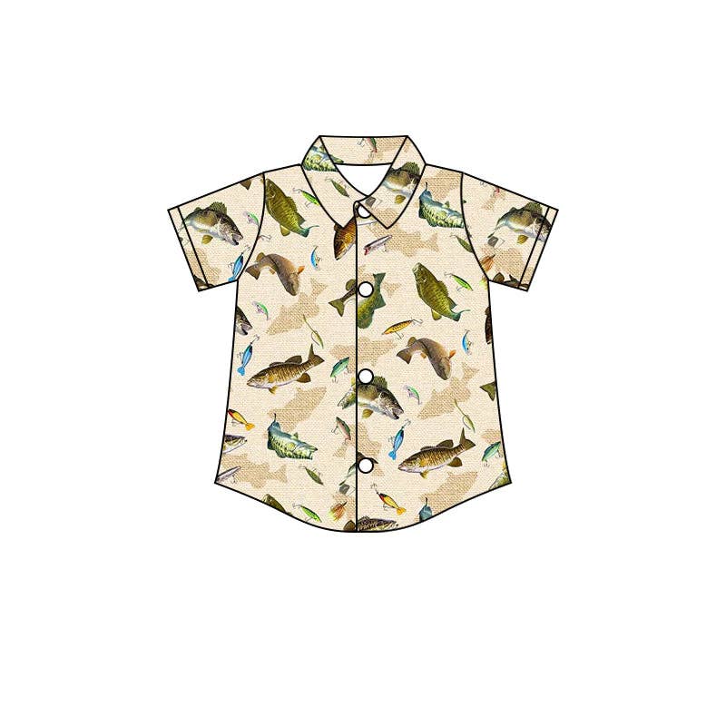 Baby Boys Fishing Short Sleeve T-shirts tops