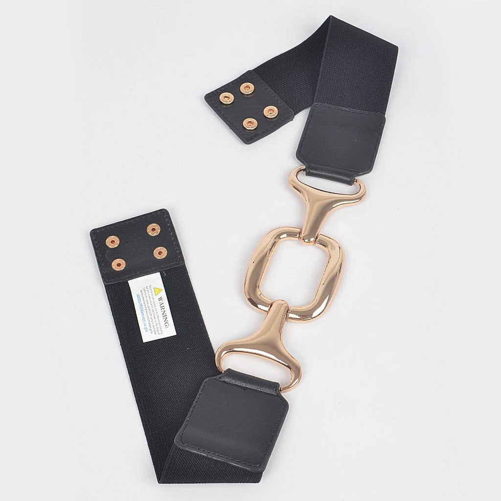 Metal Buckle Stretch Waist Belt