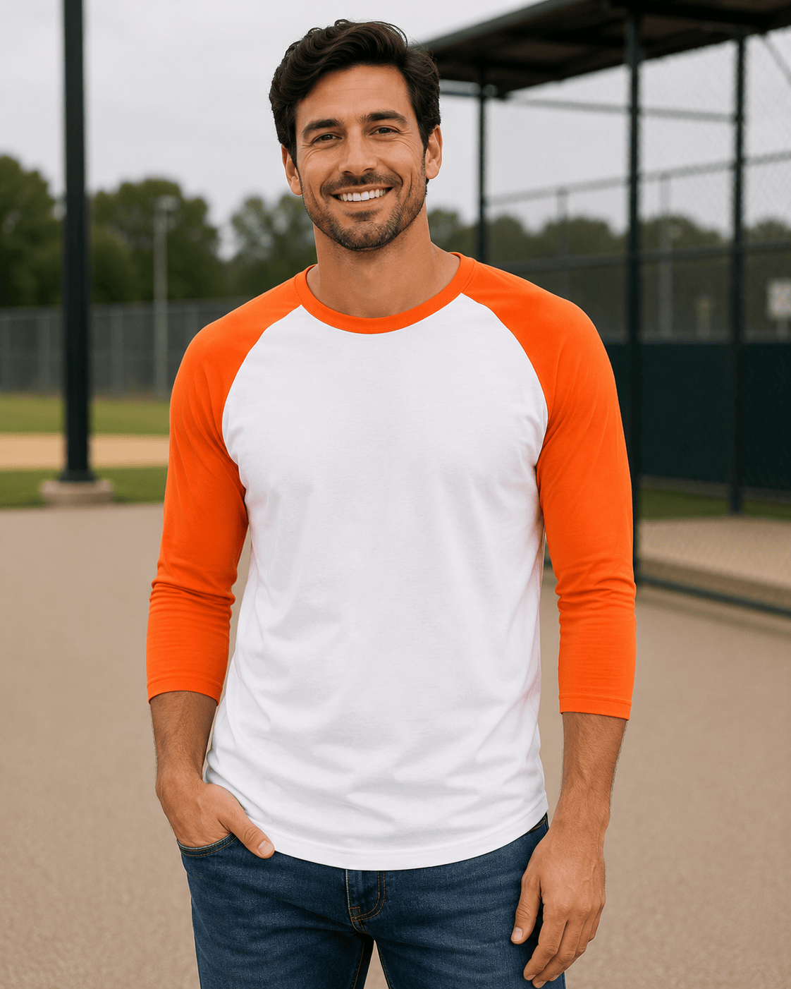 Adult 3/4 Sleeve Raglan Baseball Tee | 35+ Colors