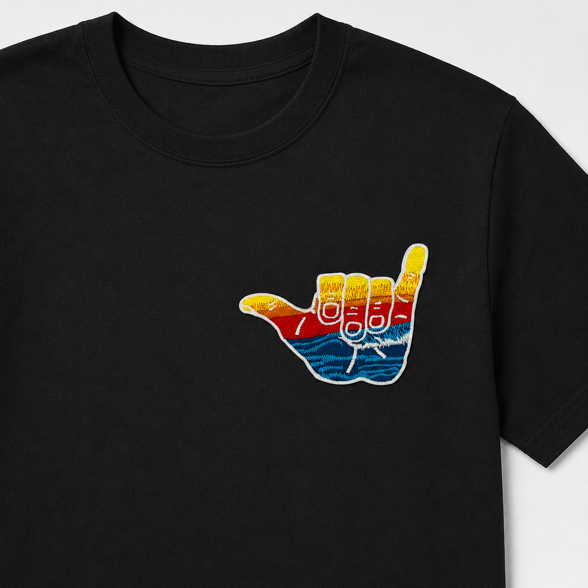 Hang Loose Learn To Surf Embroidered Iron-On/Sew-On Patch