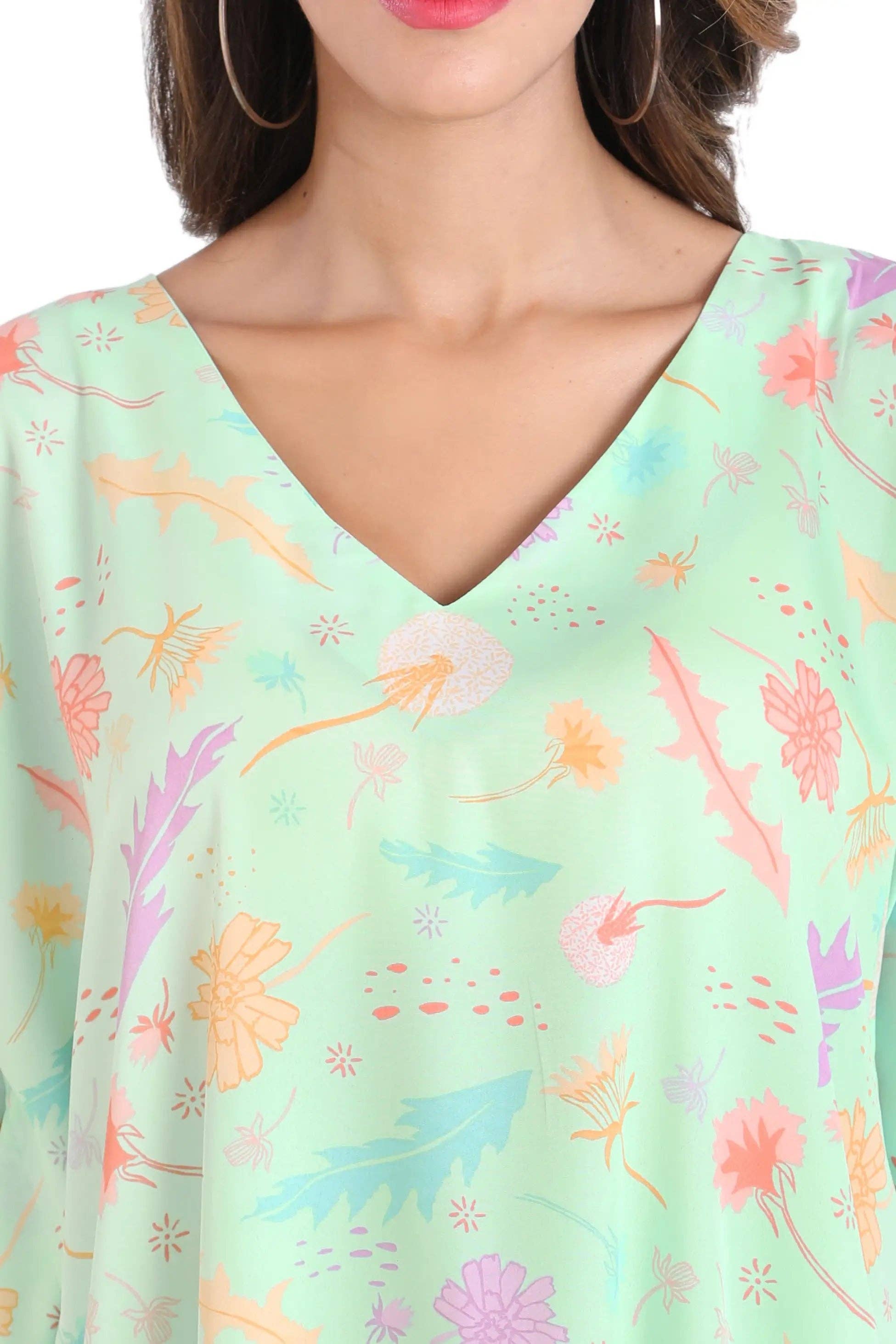 Women Long Kaftan Summer Caftan Dress, 5 Colors S-3XL, 154